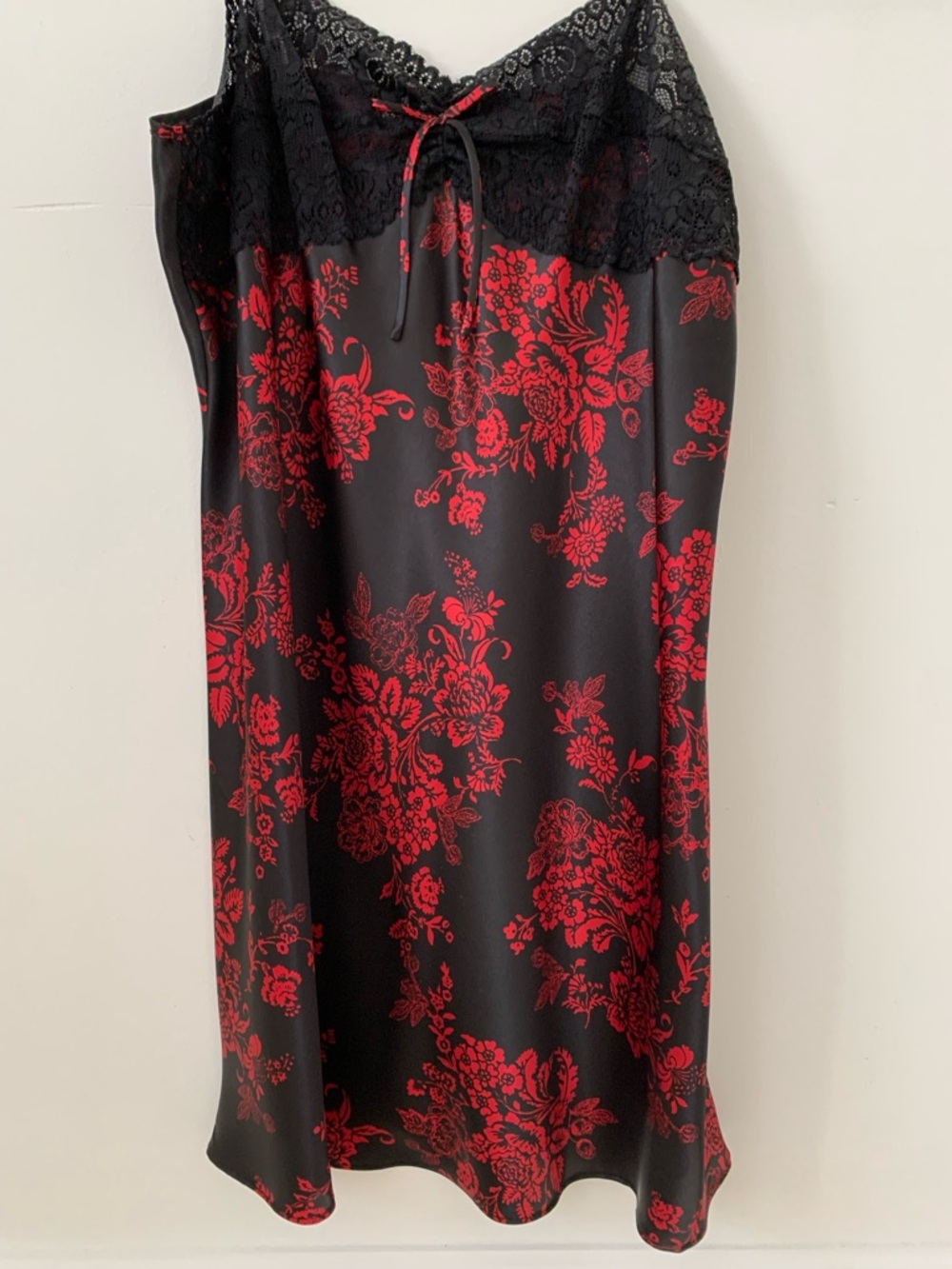 Morgan Taylor Black Slip with Red Floral Accents